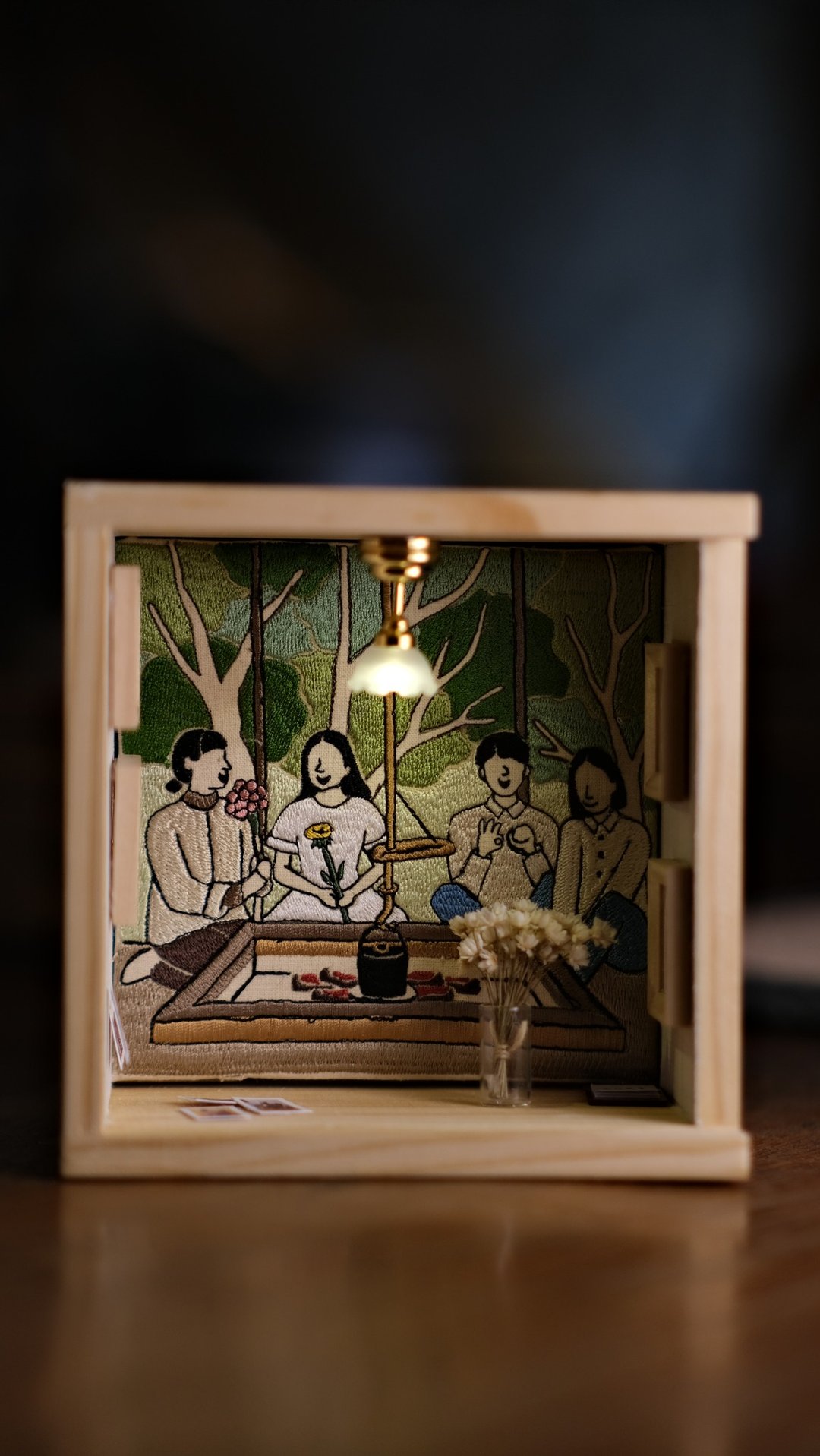 刺绣小木屋 - 摆饰 - 木头 白色