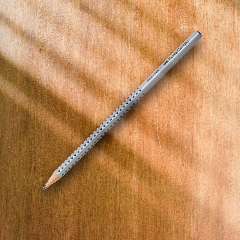 Faber-Castell GRIP 2001 铅笔 B-银 一盒(原厂正货) - 铅笔/自动铅笔 - 木头 银色