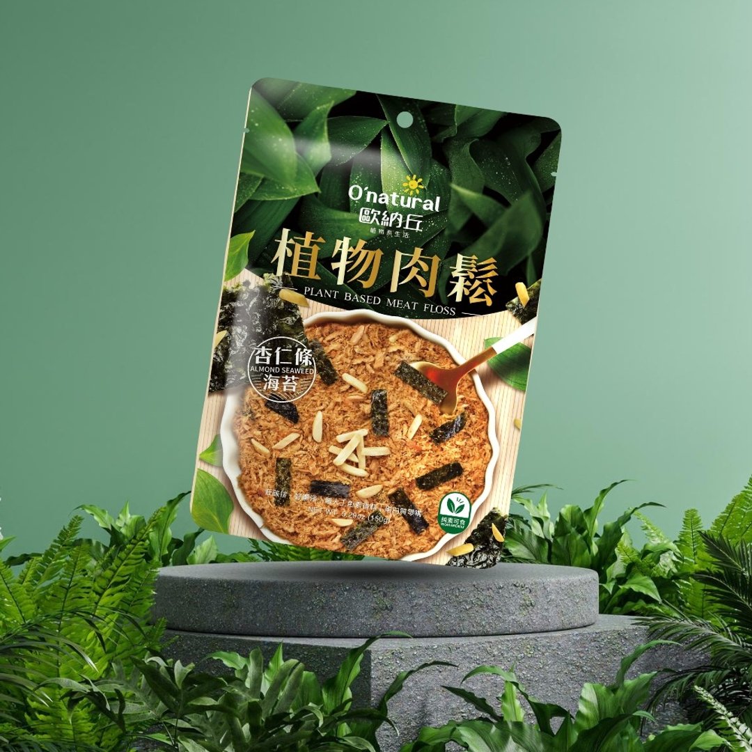 O'natural 欧纳丘 | 杏仁海苔植物肉松 150g - 肉干/肉松 - 其他材质 