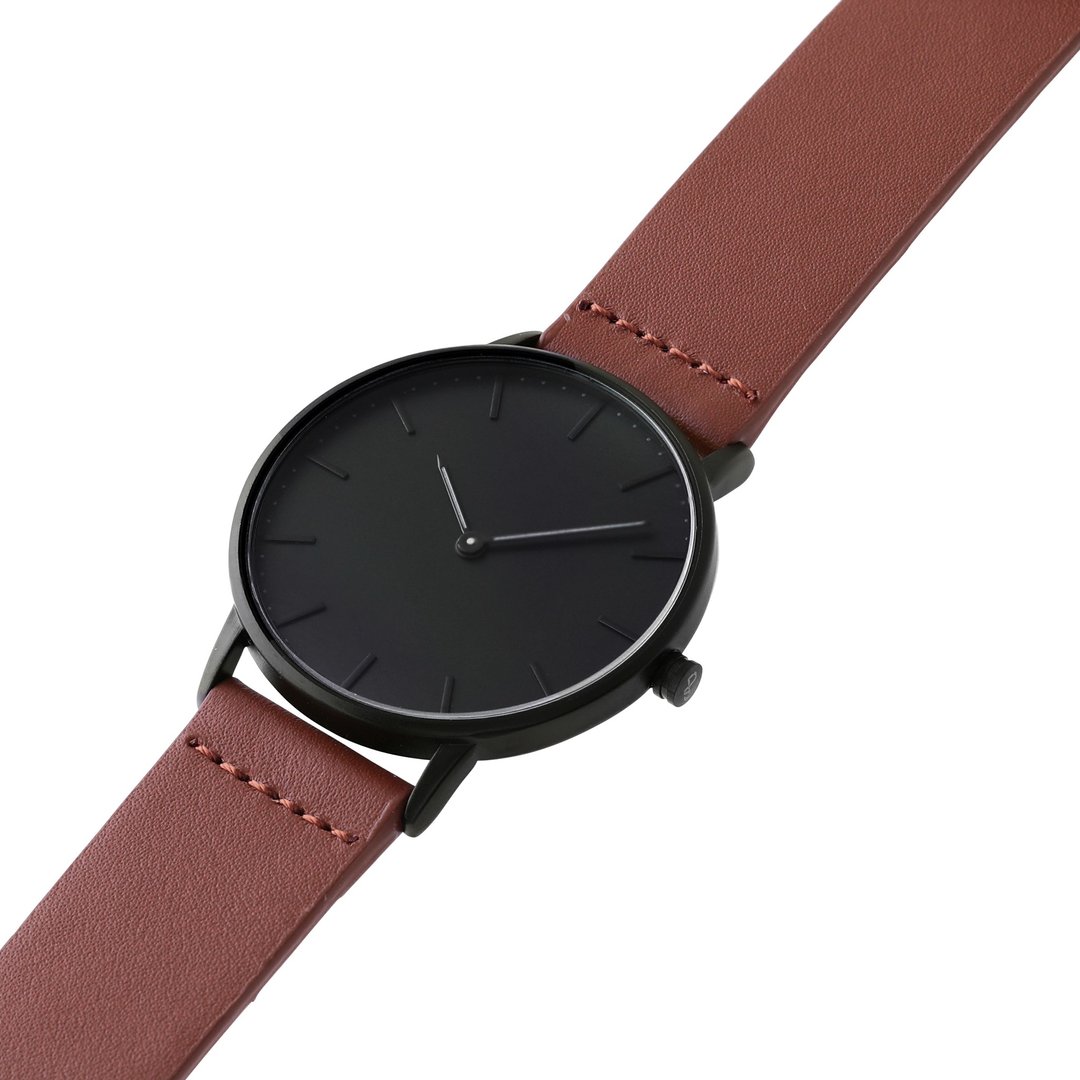 Blackout 36 – Brown Leather - 女表 - 真皮 咖啡色