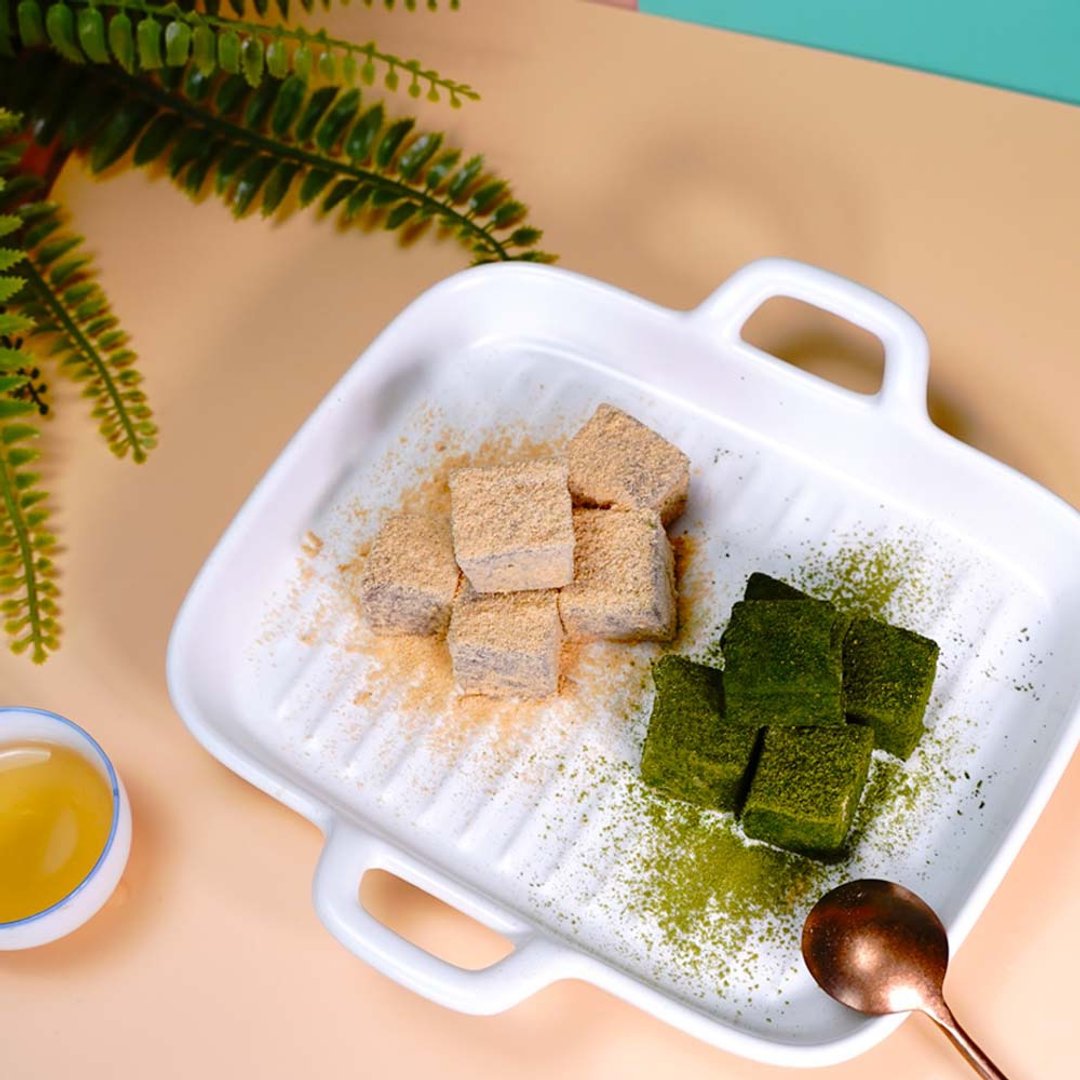 低卡黑糖蕨饼-黄豆+抹茶 - 蛋糕/甜点 - 新鲜食材 绿色