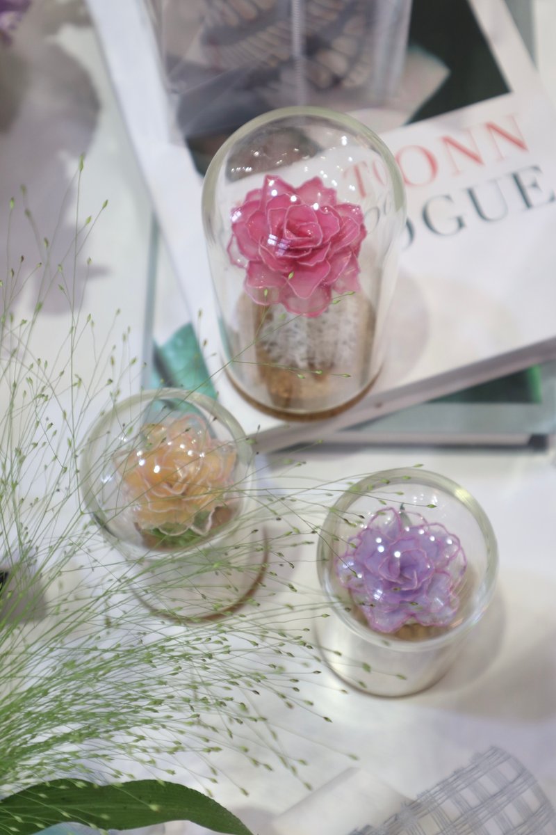 母亲节限定 一支小康 玻璃罩 - 摆饰 - 树脂 紫色