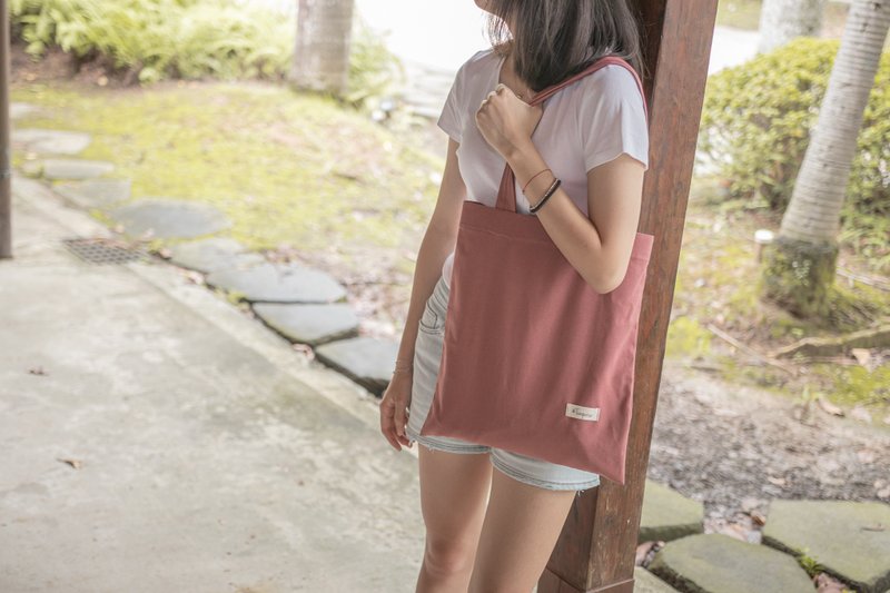 简易帆布包 / 素色 / 玫瑰粉 / 多用途 - 侧背包/斜挎包 - 棉．麻 