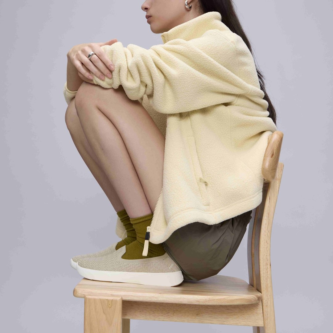 Keds BLISSWALK LOAFER ENG KNIT 针织懒人健走鞋 暗雾褐 WF69008 - 女款休闲鞋 - 其他材质 