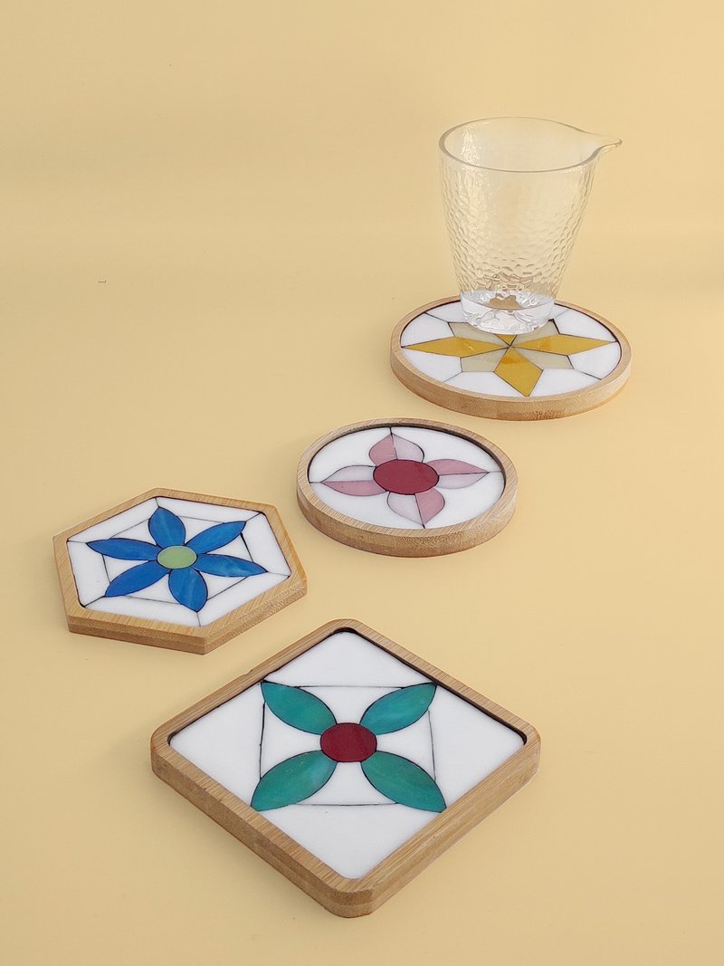 复古花杯垫 - 其他家具 - 玻璃 