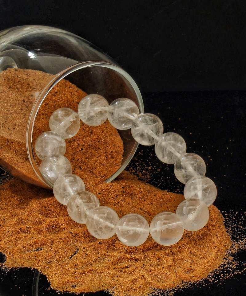 白幽灵 13.8mm 水晶手链 ( HKA9213 ) - 手链/手环 - 水晶 