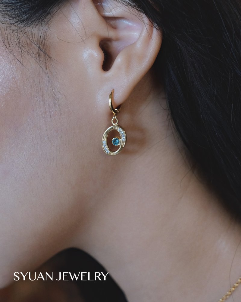 Only One 奥地利水钻耳环生日 礼物情人节 - 耳环/耳夹 - 其他金属 