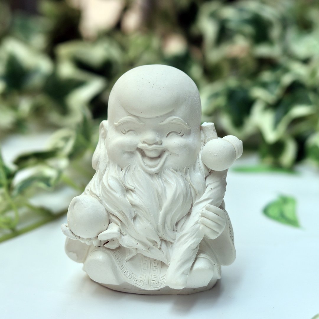 长寿福神-小盘组 圭藻土扩香石 - 香薰/精油/线香 - 其他材质 白色
