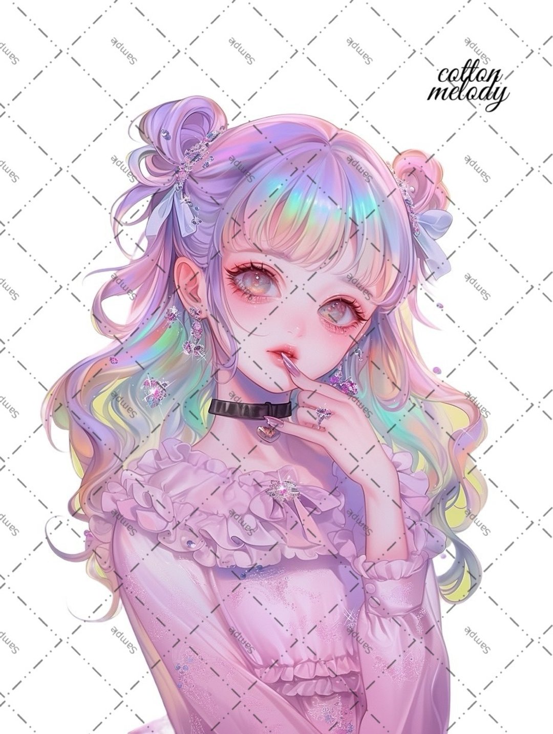 original sticker no.2038 人物贴纸 原创贴纸 原创人物贴纸 装饰贴纸 cotton melody - 贴纸 - 纸 