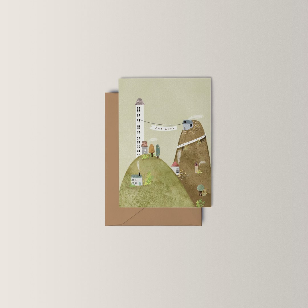 far away postcard - 卡片/明信片 - 纸 