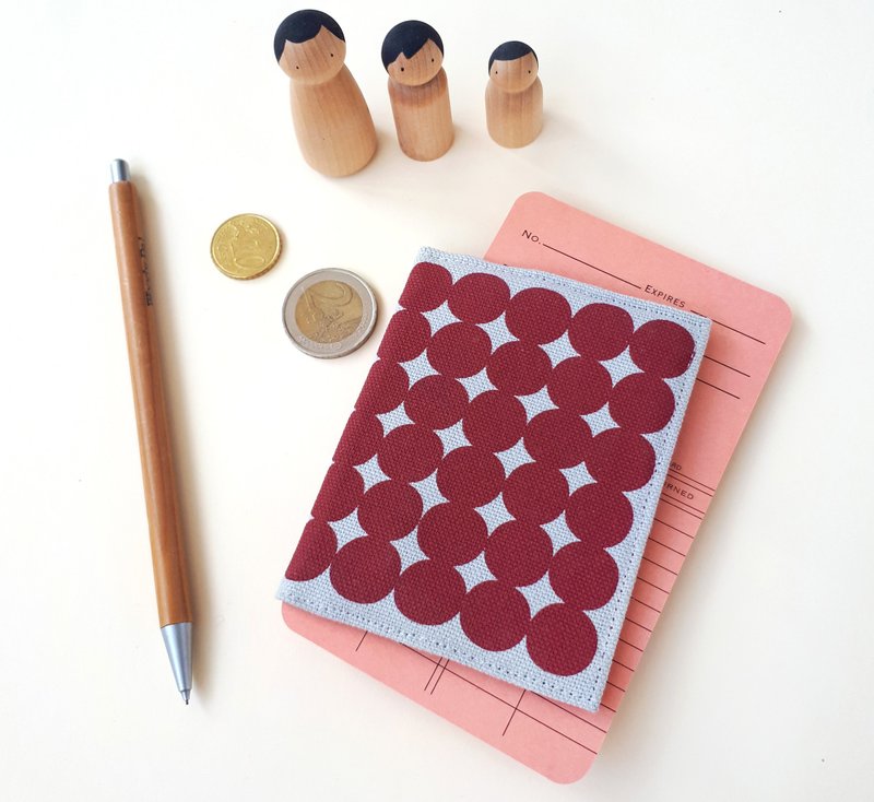 Small and light fabric wallet with zippered pocket for coins. Made by hand. - 皮夹/钱包 - 棉．麻 