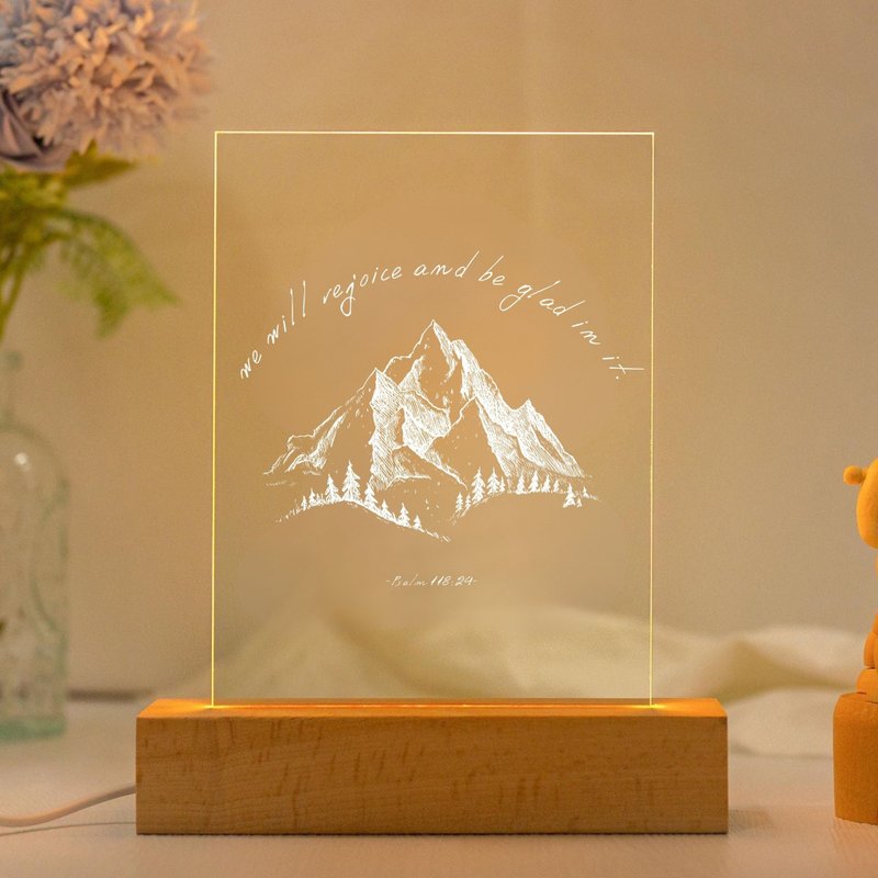 恩典之光 圣经经文LED灯经文礼物 要高兴欢喜 诗篇 118:24 - 灯具/灯饰 - 压克力 白色
