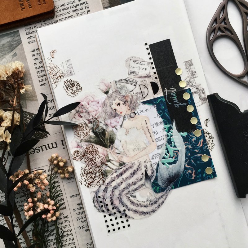 忒缇丝 / 7.0cm 人鱼雾面PET胶带 - 纸胶带 - 塑料 透明