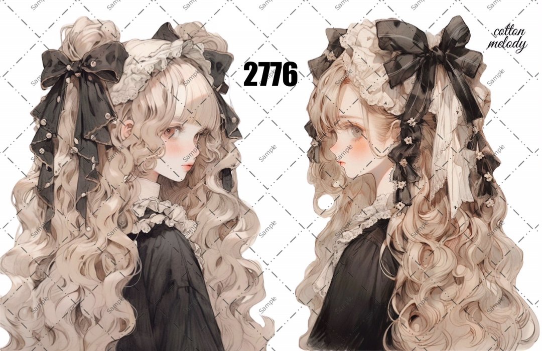 original sticker no.2776 人物贴纸 原创贴纸 原创人物贴纸 装饰贴纸 cotton melody - 贴纸 - 纸 