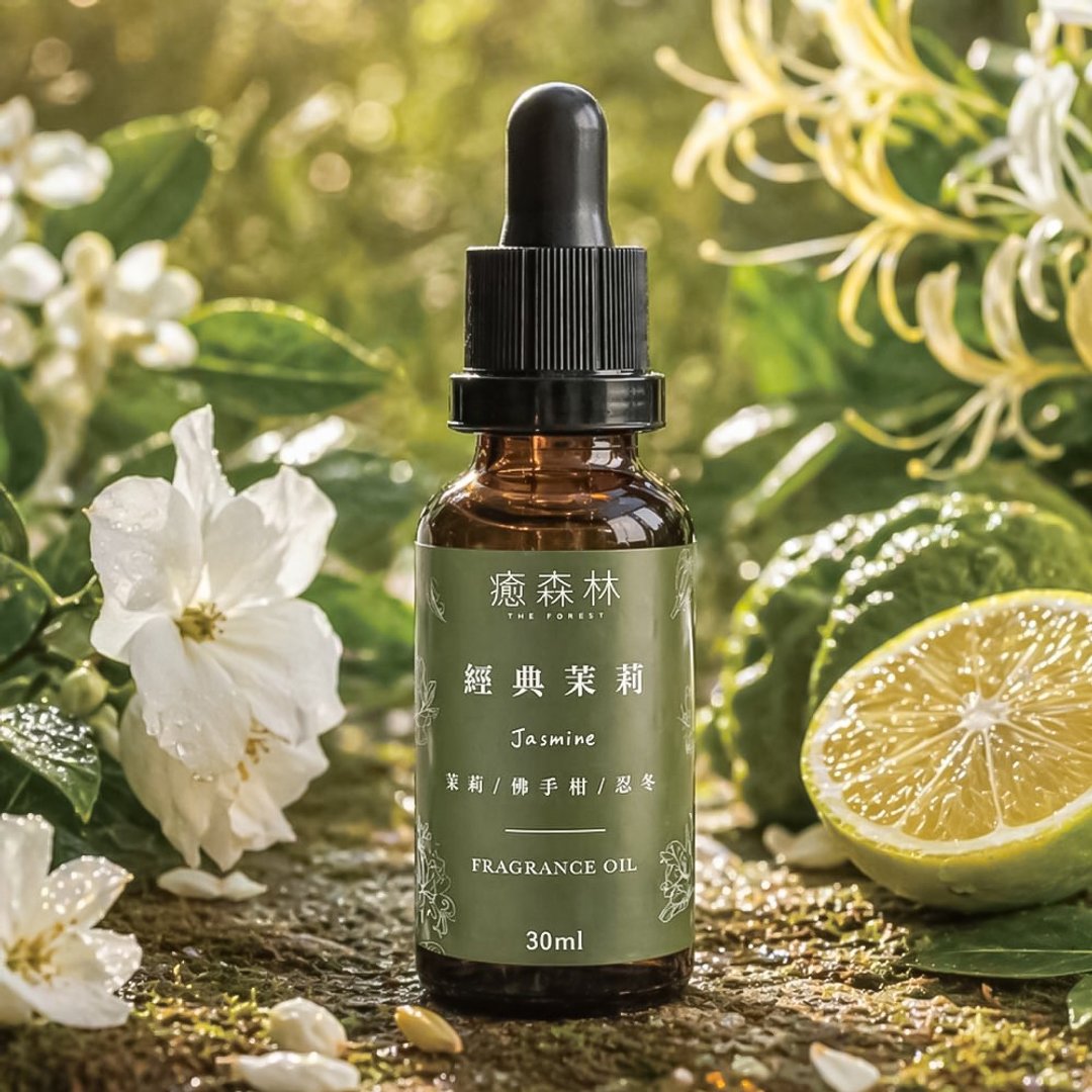 经典茉莉空间香氛油 30ml | 茉莉花香香氛 | 居家扩香香氛油 - 香薰/精油/线香 - 玻璃 卡其色