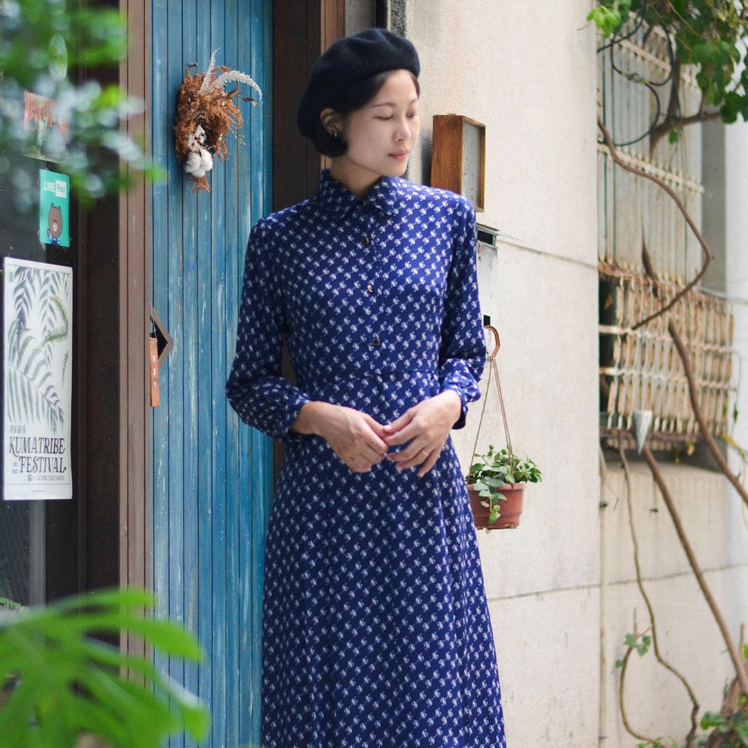 N次方 |  日本古着长袖洋服 - 洋装/连衣裙 - 其他材质 