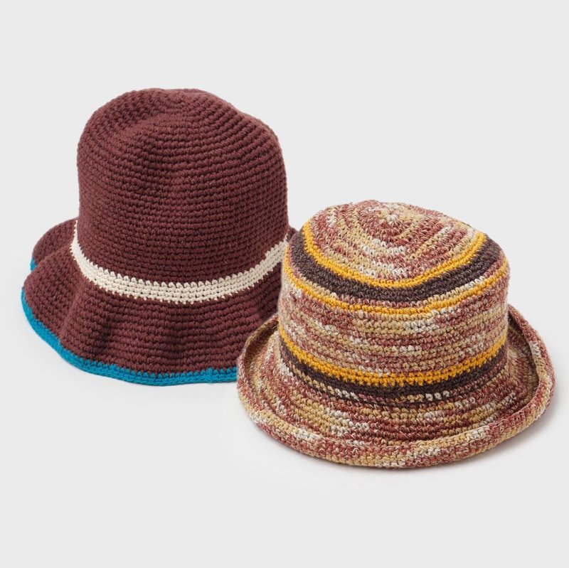 【热门预购】尼泊尔晨光市集手工编织旅帽 (2款) NWWP5201-02 - 帽子 - 其他材质 多色