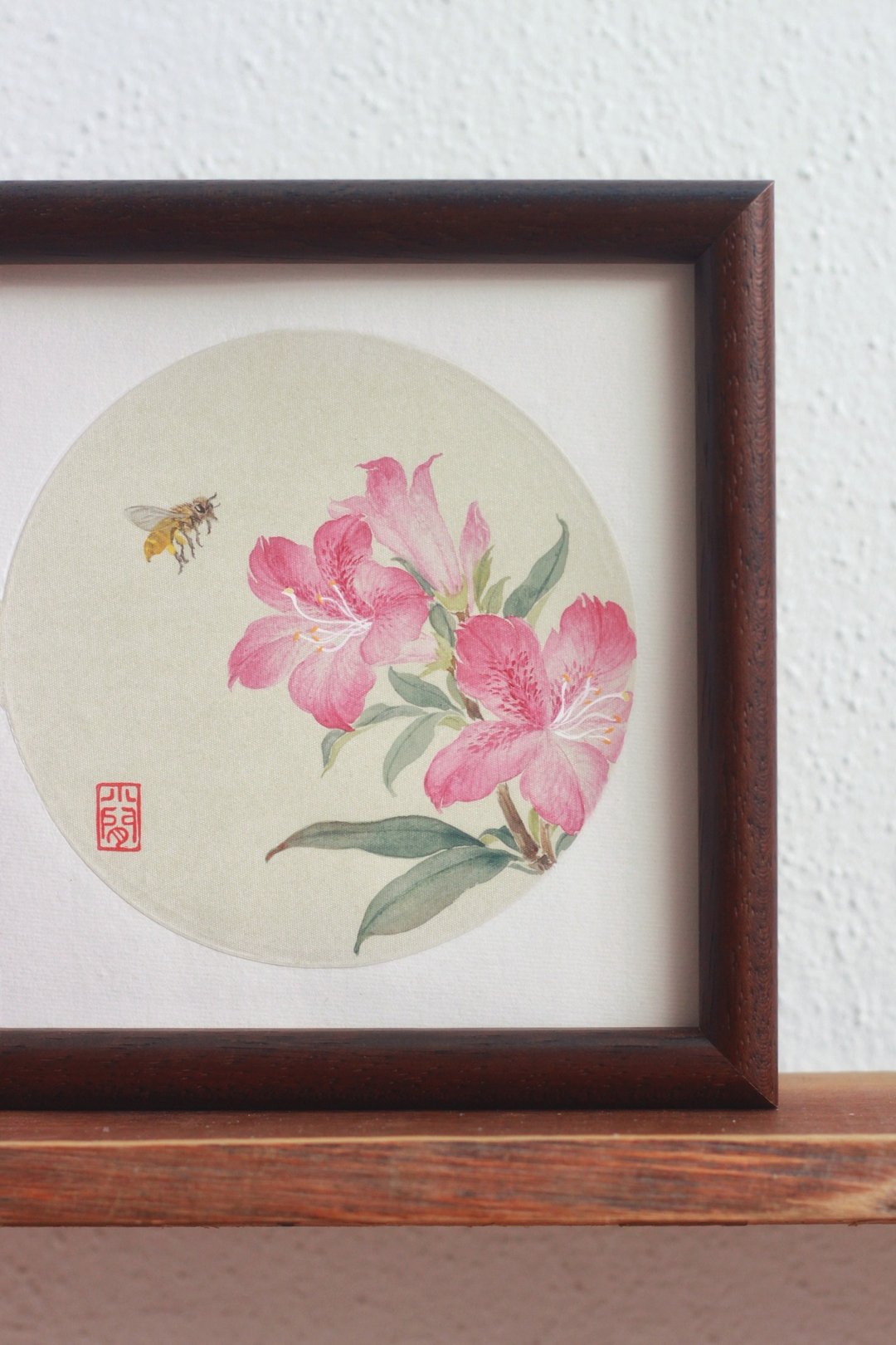 杜鹃花水墨画 | 中式花鸟简约小品 | 春意盎然 | 百花争艳 - 海报/装饰画/版画 - 纸 白色
