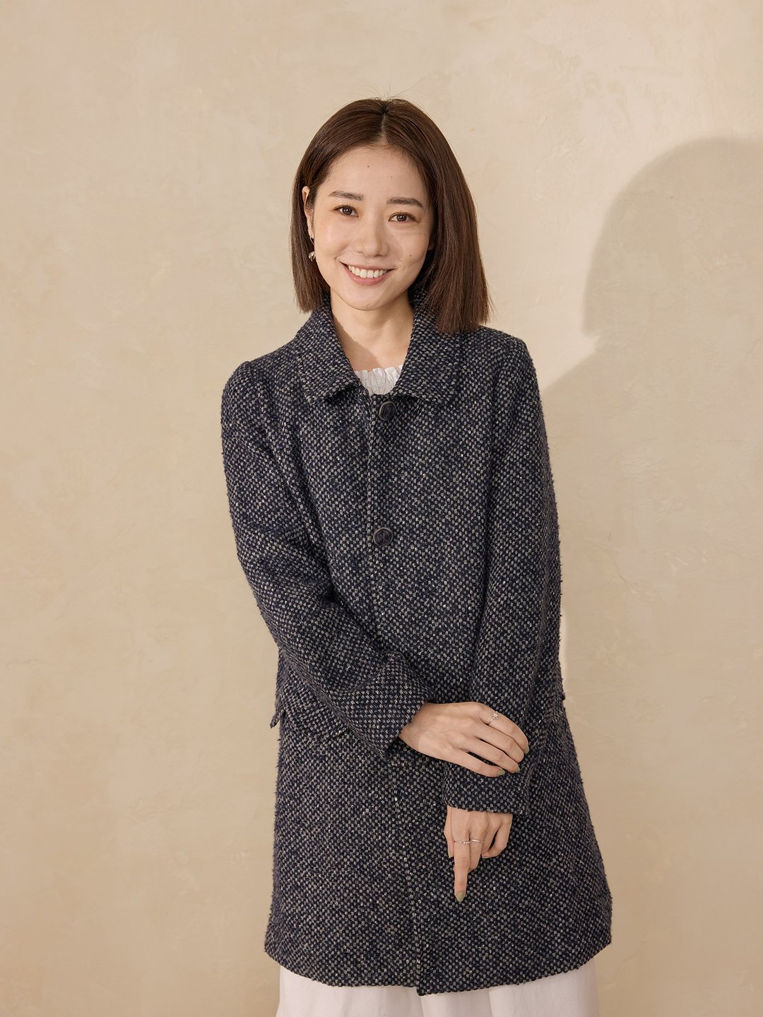 云朵果实造型毛大衣-温柔频率 - 女装休闲/机能外套 - 其他人造纤维 蓝色