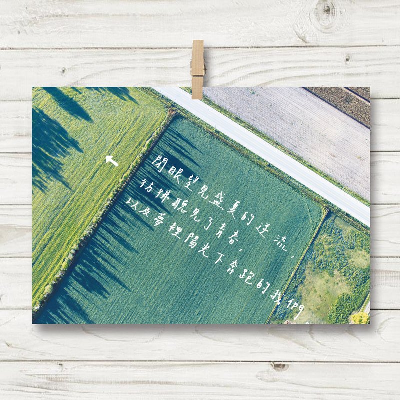 听见了青春 / 明信片 (H) - 卡片/明信片 - 纸 绿色