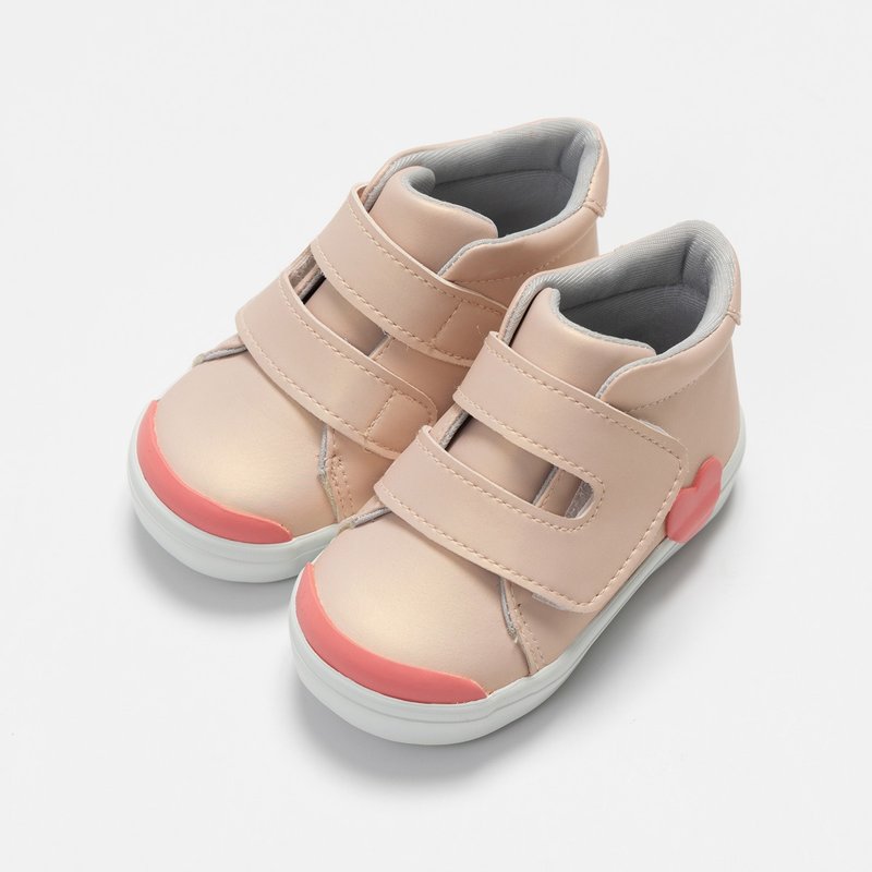 Riley 雾粉色爱心高筒宝宝鞋 - 童装鞋 - 其他材质 