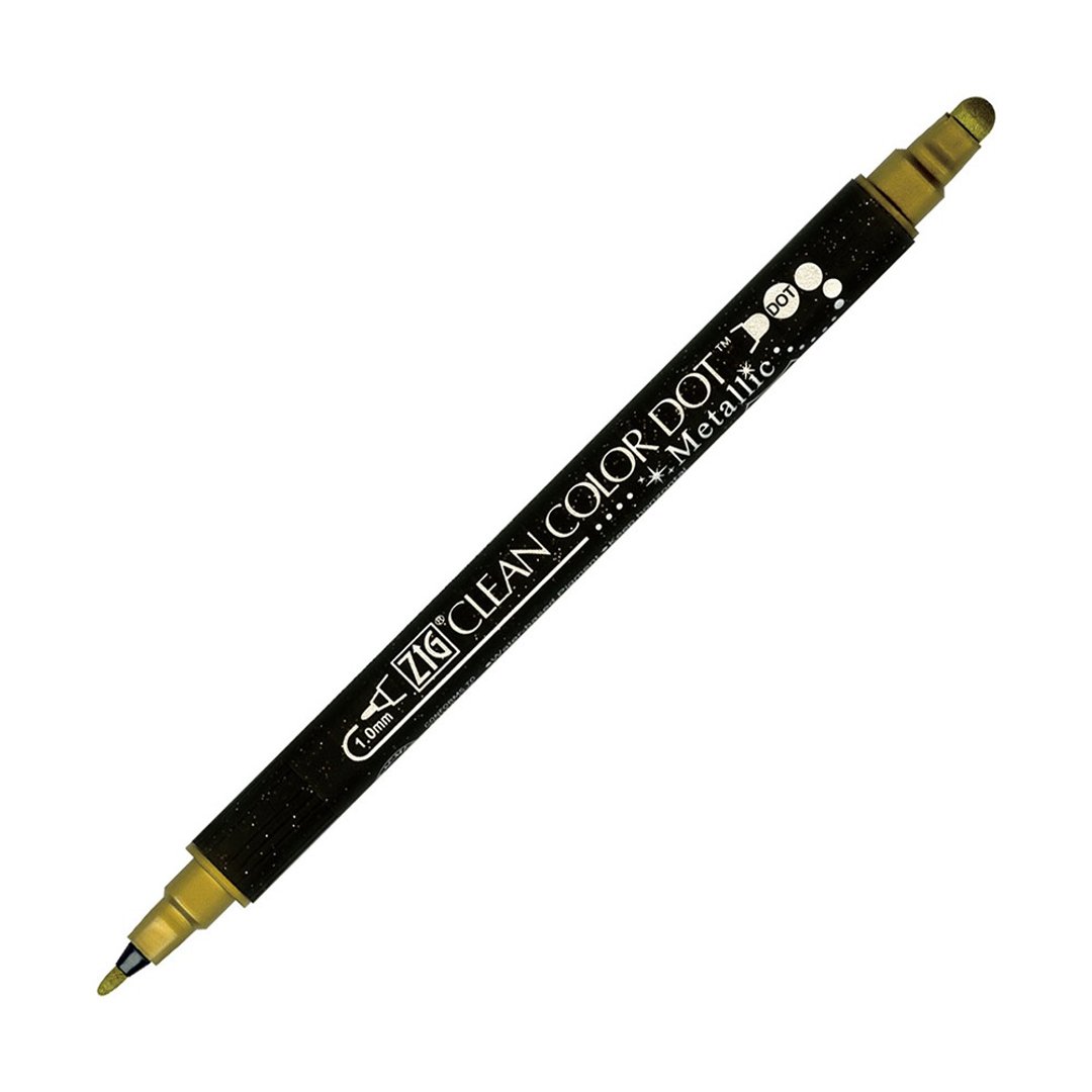 【Kuretake 日本吴竹】ZIG Clean Color Dot 点点笔 金属色 金色 - 其他书写用品 - 塑料 金色