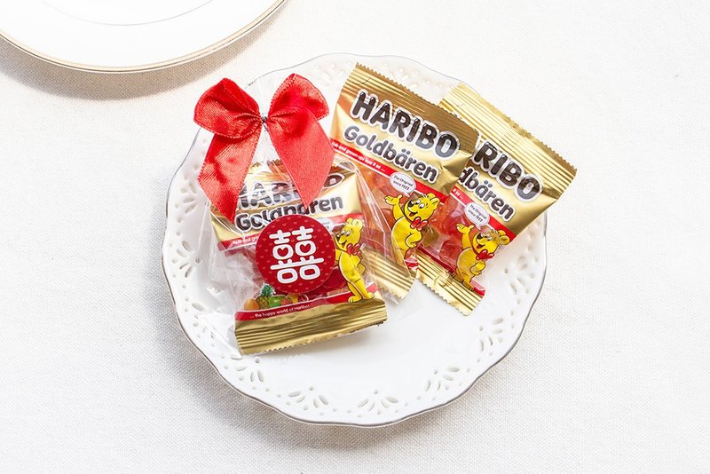 囍字德国小熊软糖2入糖果包-喜糖 喜气 宴客 餐厅 花童 婚礼 甜蜜 - 零食/点心 - 新鲜食材 红色