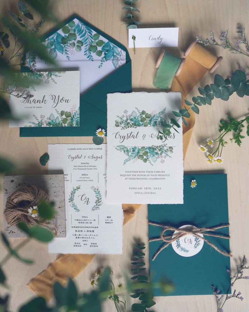 【婚礼订制】定制化囍帖套装 - 喜帖 - 纸 