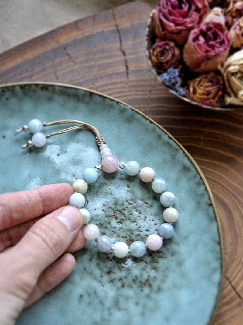 绿柱石手链 - 日常禅修与瑜珈皆适用的持诵手珠。 - 手链/手环 - 宝石 多色