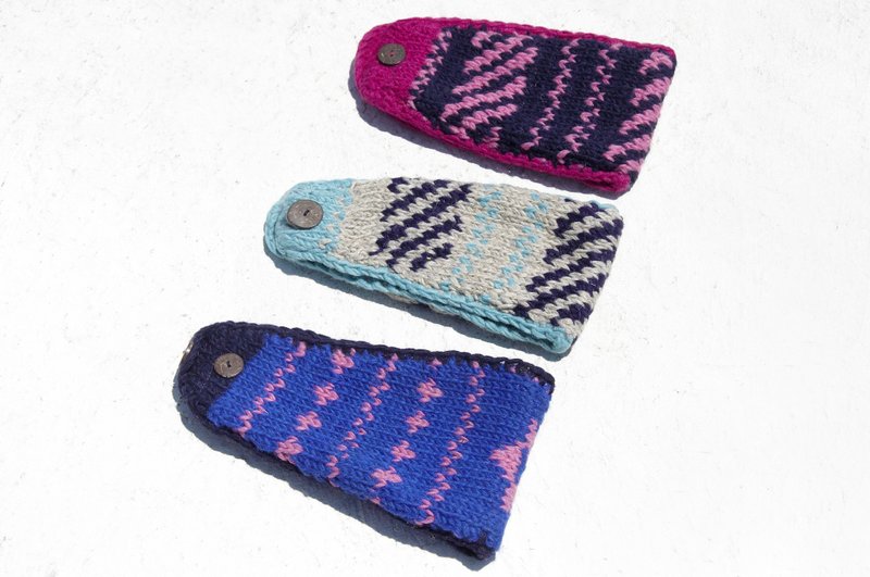 手工羊毛编织缤纷发带 纯羊毛编织发带 钩织发带 内刷毛针织发带 - 发饰 - 羊毛 多色