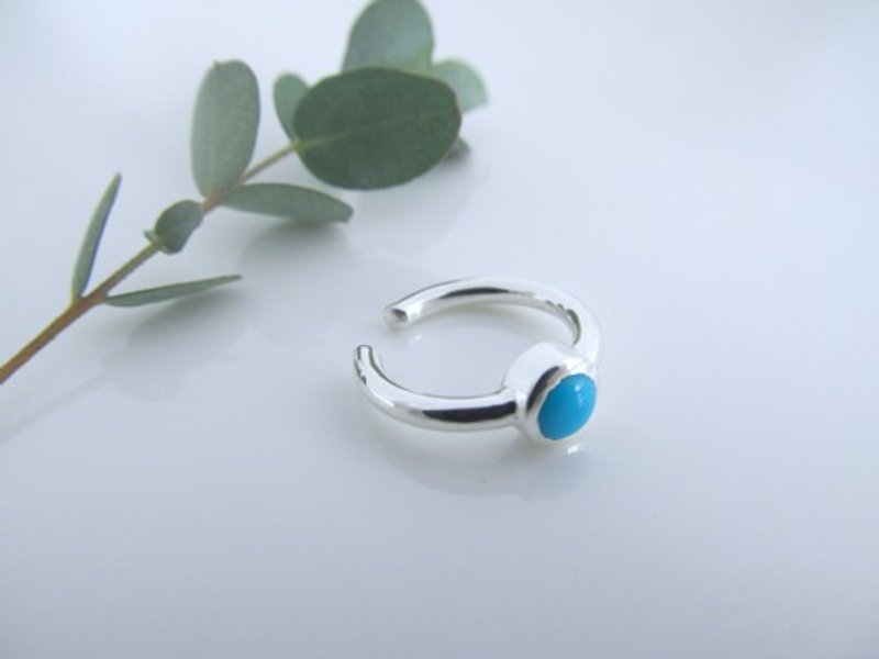 turquoise ear cuff - 其他 - 其他金属 银色