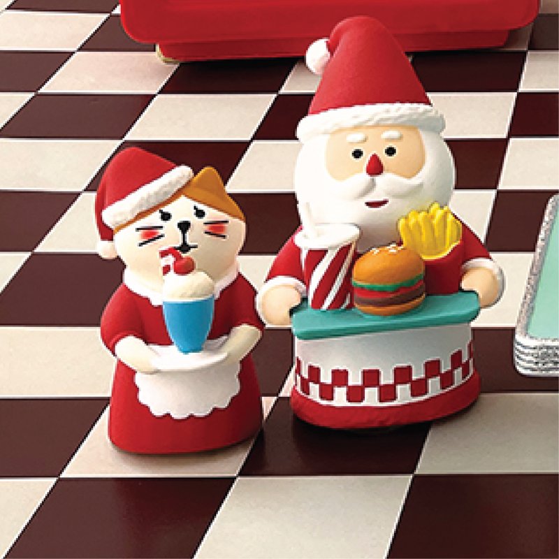 日本Decole Concombre - 圣诞老人的美食派对 - 摆饰 - 树脂 多色