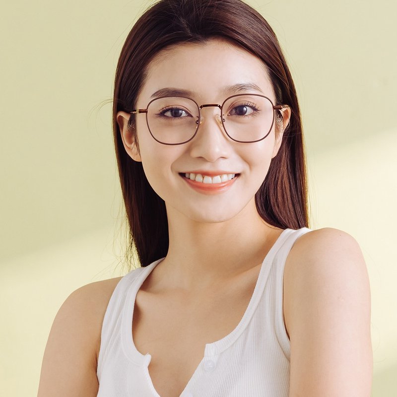 向阳的日洒风华│复古暖日棕温莎圈椭圆光学框UV400滤蓝光眼镜 - 眼镜/眼镜框 - 其他金属 咖啡色