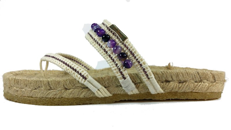 Women´s Espadrilles ILICENCA Vegan “Agate-Jute” Sandals, Fuchsia - 男女凉鞋 - 宝石 蓝色