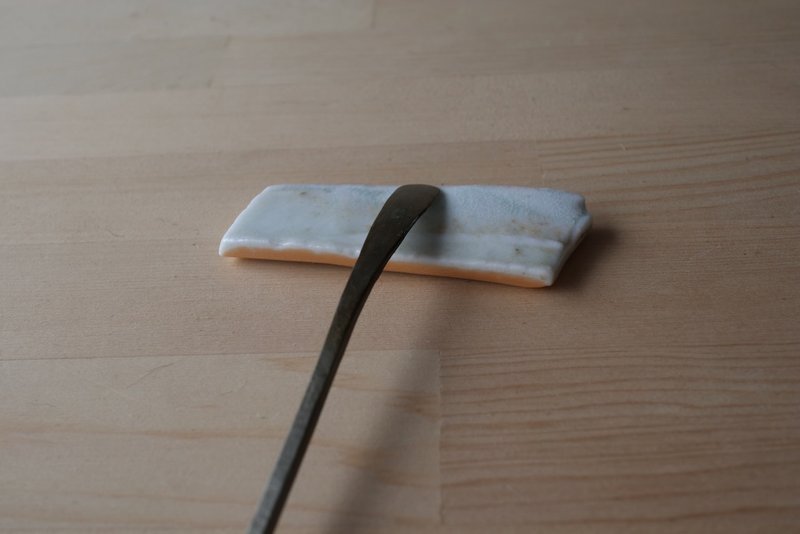 柴烧造型匙置 - 茶具/茶杯 - 瓷 白色