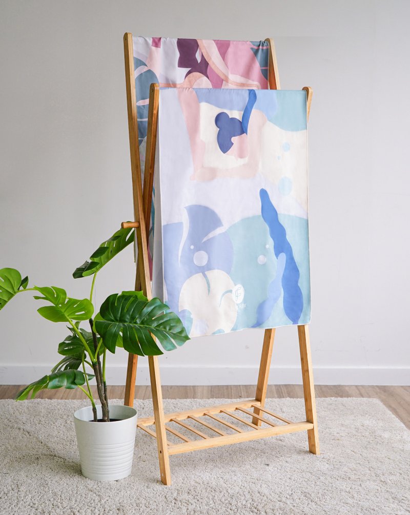 【FlexiFlow】蓝系珊瑚多用途瑜伽铺巾/瑜珈垫/卫生防疫 - 瑜珈垫 - 环保材料 