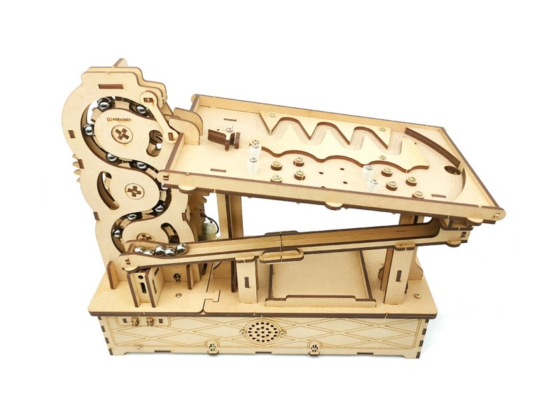 DIY 钢珠双轨道循环式模型 - 音乐版 - 木工/竹艺/纸艺 - 木头 