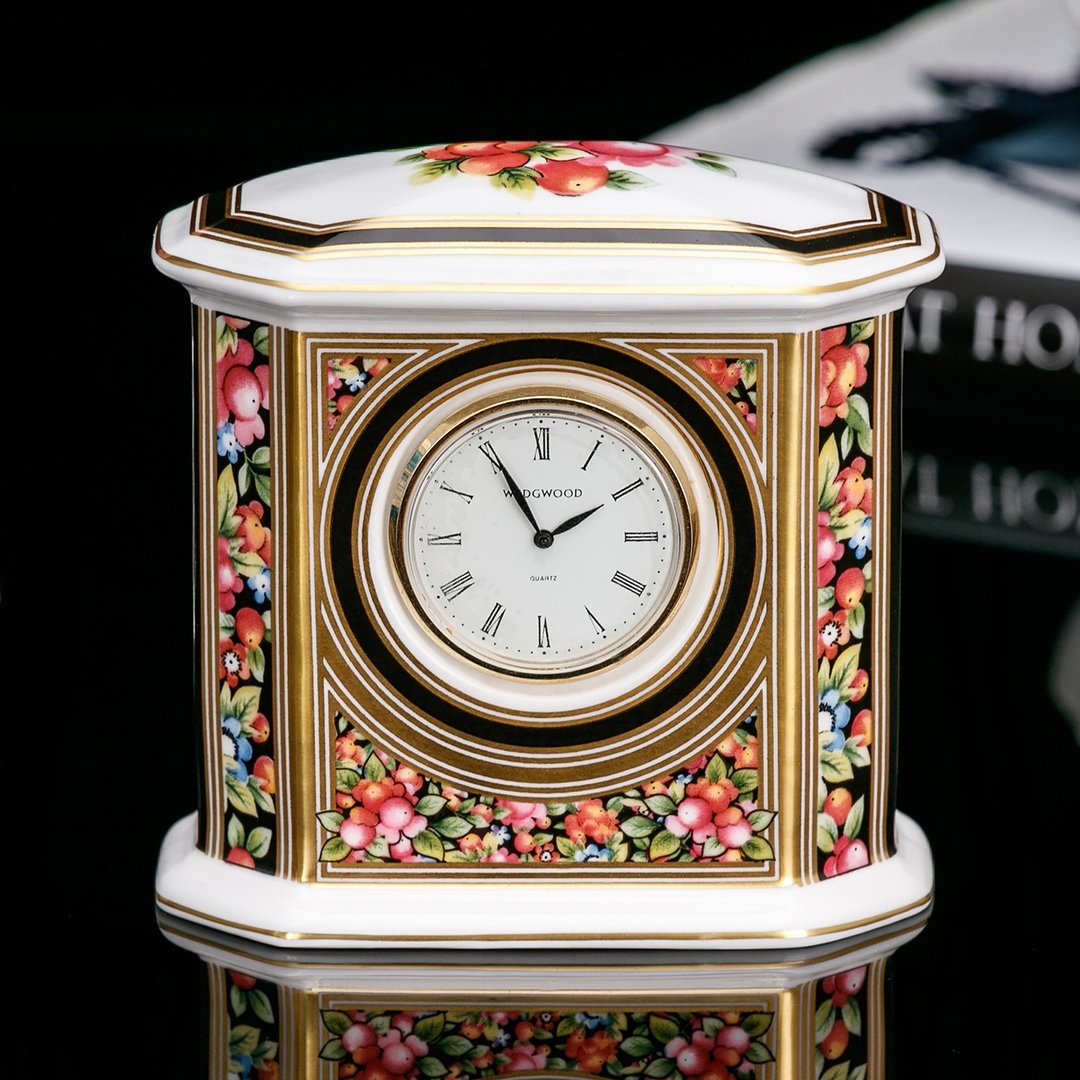 英国制wedgwood富贵黄金果园1992年精致骨瓷时钟座钟 - 时钟/闹钟 - 瓷 