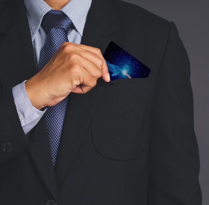 NFC 电子名片- AI生活 -商务交换、业务 - 数码小物 - 塑料 蓝色