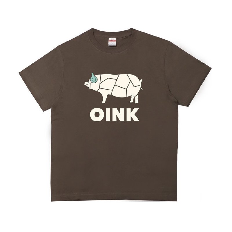 OINK T恤 - 巧克力棕 - 女装 T 恤 - 棉．麻 