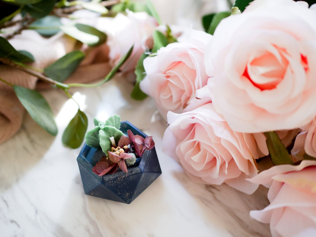 Vintage Flower Pot Candle (Green) - 蜡烛/烛台 - 蜡 绿色