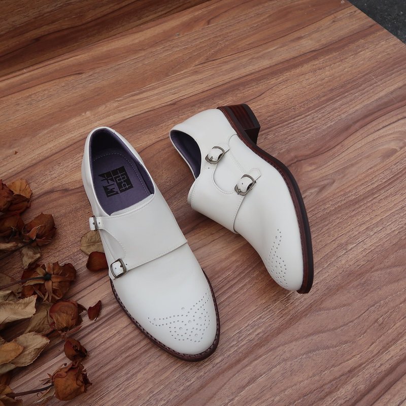 【怀旧优雅女神-雕花版】双扣孟克鞋复古擦色软牛皮6色 - 其他女款皮鞋 - 真皮 咖啡色