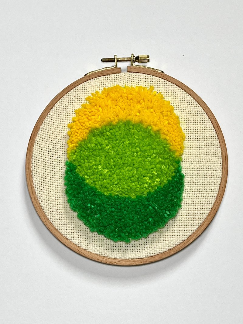 戳绣 | 挂墙装饰 | 黄绿青柠 | 色彩主义者之梦 02 – 早春 - 墙贴/壁贴 - 绣线 多色