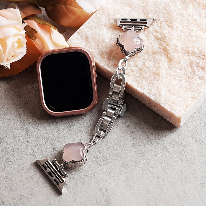 APPLE WATCH  - 【Moonlit Letters】手做水晶表带 苹果表带 - 表带 - 其他金属 