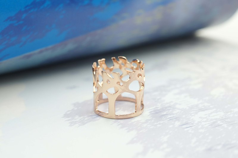 都市丛林【丛林宽版戒指 】 - 戒指 - 其他金属 白色