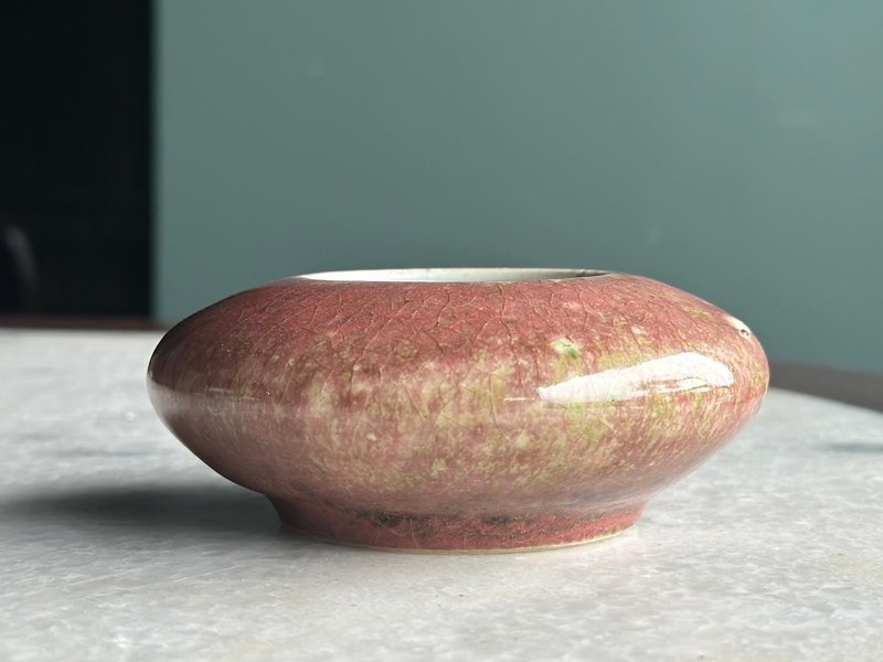 老件 豇豆红釉 堂锣洗 - 摆饰 - 陶 