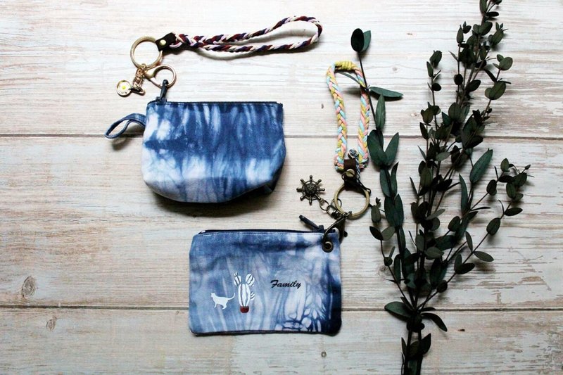 创意染钱包+烫印小图案 - 编织/刺绣/羊毛毡/裁缝 - 棉．麻 多色