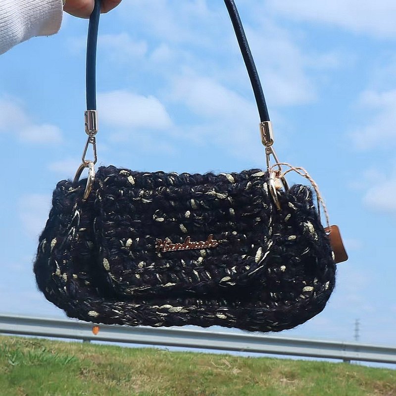 手工编织HANDMADE手混线香奈儿单肩包手挽包 - 手提包/手提袋 - 其他材质 