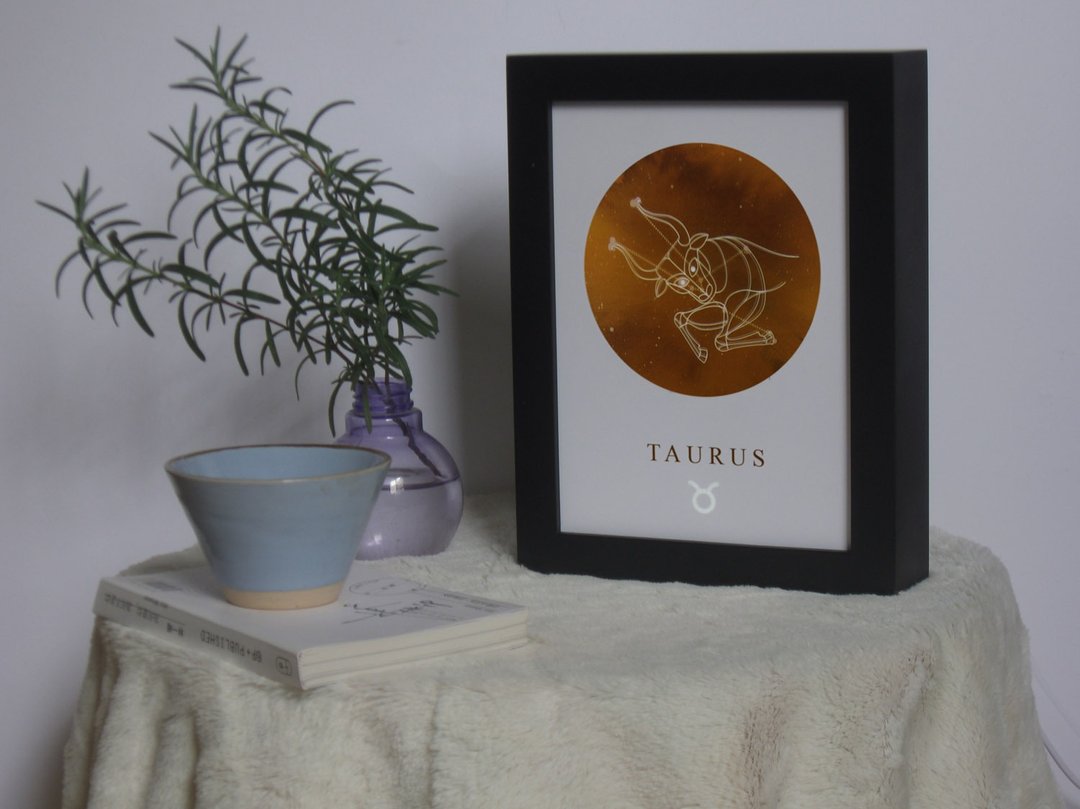 定制星座小夜灯 Taurus金牛座 浪漫星空生日礼物 调光陪伴床头灯 - 灯具/灯饰 - 纸 蓝色