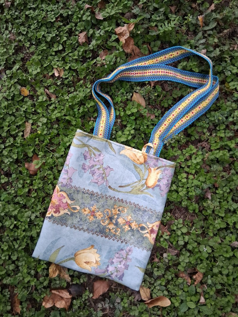 Designer collection-花卉装饰艺术印花双面托特包 - 侧背包/斜挎包 - 聚酯纤维 多色